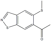 5-(Methylthio)-6-acetyl-1,2-benzisothiazole Struktur