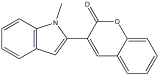 3-(1-Methyl-1H-indol-2-yl)-2H-1-benzopyran-2-one Struktur