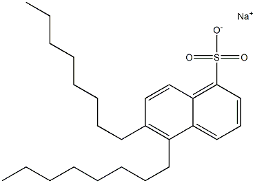 5,6-Dioctyl-1-naphthalenesulfonic acid sodium salt Struktur