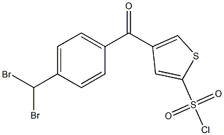 4-(4-(Dibromomethyl)benzoyl)thiophene-2-sulfonic acid chloride Struktur