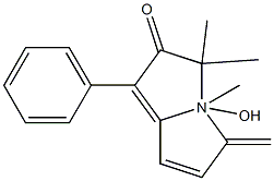 4-Hydroxy-3,3,4-trimethyl-5-methylene-1-phenyl-2-pyrrolizinone Struktur