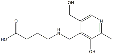 4-[[(5-(Hydroxymethyl)-2-methyl-3-hydroxypyridin-4-yl)methyl]amino]butyric acid Struktur