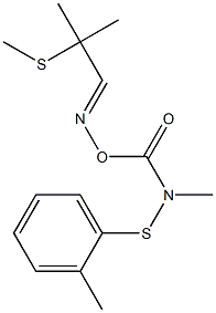 2-Methyl-2-(methylthio)propionaldehyde O-[methyl[(2-methylphenyl)thio]carbamoyl]oxime Struktur