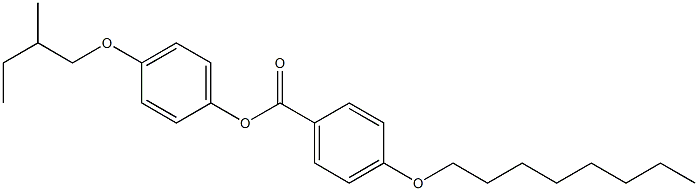 4-(Octyloxy)benzoic acid 4-(2-methylbutoxy)phenyl ester Struktur