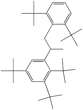 2-(2,3,5-Tri-tert-butylphenyl)-1-(2,6-di-tert-butylphenyl)propane Struktur