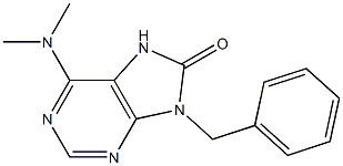 6-Dimethylamino-9-(benzyl)-9H-purin-8(7H)-one Struktur