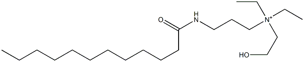 N-[3-(Lauroylamino)propyl]-N,N-diethyl-N-(2-hydroxyethyl)aminium Struktur