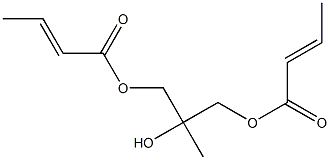 Bis[(E)-2-butenoic acid]2-hydroxy-2-methyl-1,3-propanediyl ester Struktur