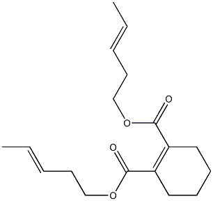 1-Cyclohexene-1,2-dicarboxylic acid bis(3-pentenyl) ester Struktur