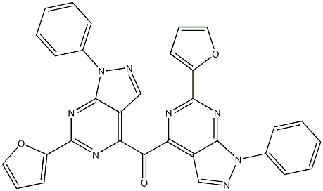 2-Furanyl(1-phenyl-1H-pyrazolo[3,4-d]pyrimidin-4-yl) ketone Struktur