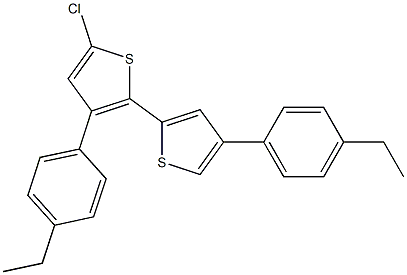 3,4'-Bis(4-ethylphenyl)-5-chloro-2,2'-bithiophene Struktur