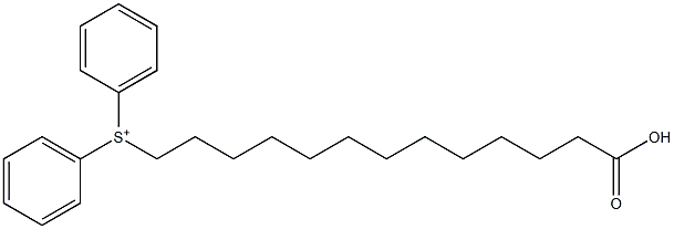 Diphenyl(12-carboxydodecyl)sulfonium Struktur