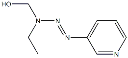 1-(3-Pyridyl)-3-hydroxymethyl-3-ethyltriazene Struktur