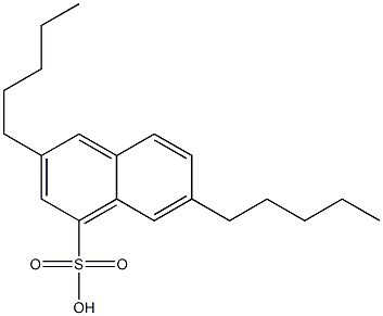 3,7-Dipentyl-1-naphthalenesulfonic acid Struktur