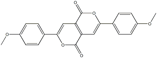 3,7-Bis(4-methoxyphenyl)pyrano[4,3-c]pyran-1,5-dione Struktur