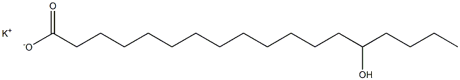 14-Hydroxystearic acid potassium salt Struktur