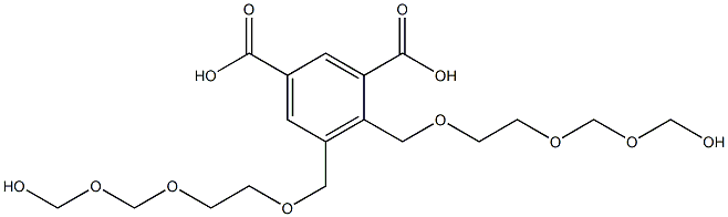 4,5-Bis(8-hydroxy-2,5,7-trioxaoctan-1-yl)isophthalic acid Struktur