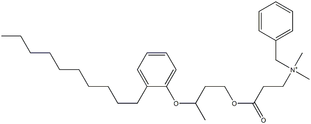 N,N-Dimethyl-N-benzyl-N-[2-[[3-(2-decylphenyloxy)butyl]oxycarbonyl]ethyl]aminium Struktur