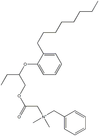 N,N-Dimethyl-N-benzyl-N-[[[2-(2-octylphenyloxy)butyl]oxycarbonyl]methyl]aminium Struktur