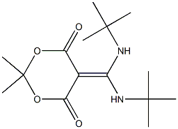 2,2-Dimethyl-5-[bis(tert-butylamino)methylene]-1,3-dioxane-4,6-dione Struktur