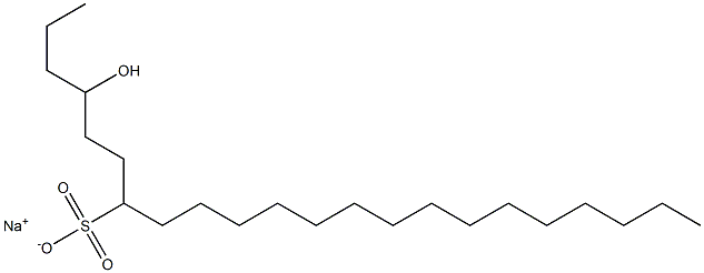 4-Hydroxydocosane-7-sulfonic acid sodium salt Struktur