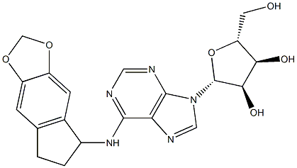 N-[[2,3-Dihydro-5,6-methylenedioxy-1H-inden]-1-yl]adenosine Struktur