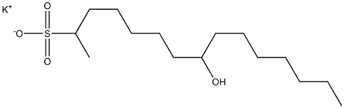 8-Hydroxypentadecane-2-sulfonic acid potassium salt Struktur