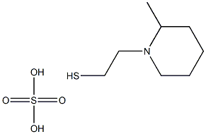 2-Methyl-1-piperidineethanethiol sulfuric acid Struktur