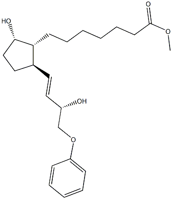 (9S,13E,15S)-9,15-Dihydroxy-16-phenoxy-17,18,19,20-tetranorprost-13-en-1-oic acid methyl ester Struktur