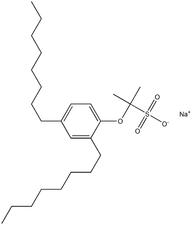 2-(2,4-Dioctylphenoxy)propane-2-sulfonic acid sodium salt Struktur