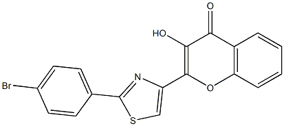 2-[2-(4-Bromophenyl)thiazol-4-yl]-3-hydroxychromone Struktur