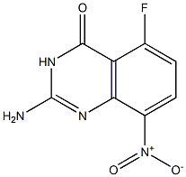 5-Fluoro-8-nitro-2-aminoquinazolin-4(3H)-one Struktur