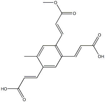 3,3',3''-(5-Methyl-1,2,4-benzenetriyl)tris(acrylic acid methyl) ester Struktur