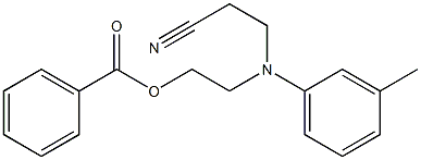 Benzoic acid 2-[N-(2-cyanoethyl)-3-methylanilino]ethyl ester Struktur