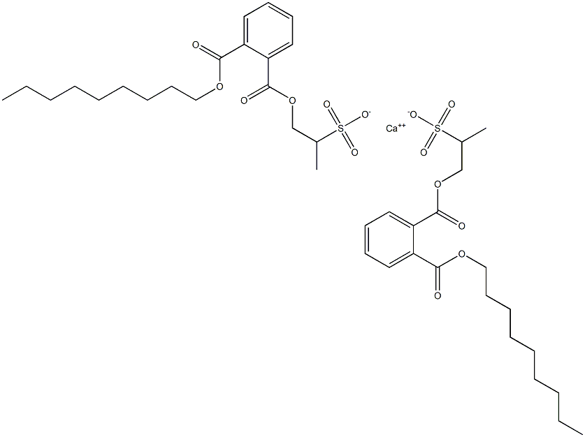 Bis[1-[(2-nonyloxycarbonylphenyl)carbonyloxy]propane-2-sulfonic acid]calcium salt Struktur