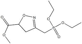 (5-Methoxycarbonyl-2-isoxazolin-3-yl)methylphosphonic acid diethyl ester Struktur