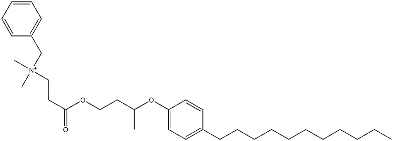 N,N-Dimethyl-N-benzyl-N-[2-[[3-(4-undecylphenyloxy)butyl]oxycarbonyl]ethyl]aminium Struktur