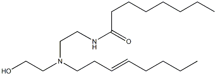 N-[2-[N-(2-Hydroxyethyl)-N-(3-octenyl)amino]ethyl]octanamide Struktur