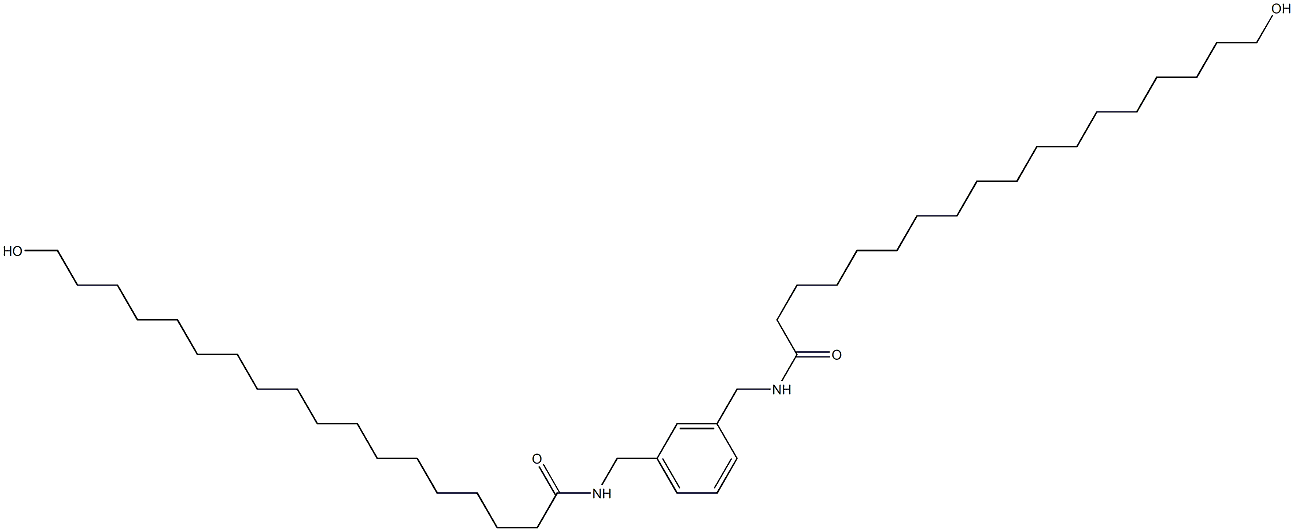 N,N'-(1,3-Phenylenebismethylene)bis(18-hydroxystearamide) Struktur