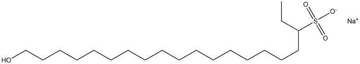 20-Hydroxyicosane-3-sulfonic acid sodium salt Struktur