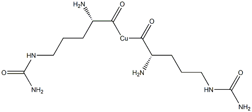 Bis[(S)-5-(carbamoylamino)-2-aminopentanoyl]copper(II) Struktur