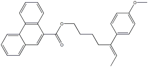 Phenanthrene-9-carboxylic acid (E)-5-(4-methoxyphenyl)-5-heptenyl ester Struktur