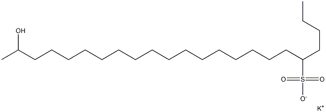 22-Hydroxytricosane-5-sulfonic acid potassium salt Struktur