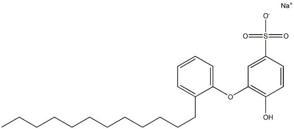 6-Hydroxy-2'-dodecyl[oxybisbenzene]-3-sulfonic acid sodium salt Struktur