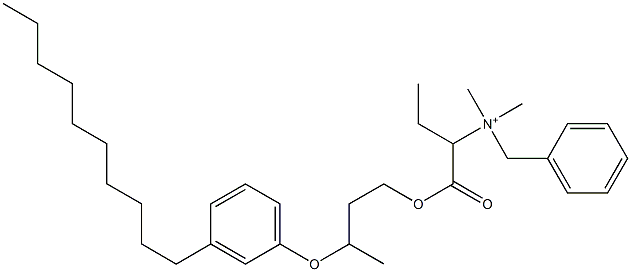 N,N-Dimethyl-N-benzyl-N-[1-[[3-(3-decylphenyloxy)butyl]oxycarbonyl]propyl]aminium Struktur