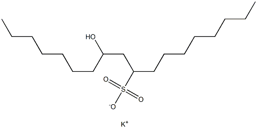 11-Hydroxyoctadecane-9-sulfonic acid potassium salt Struktur