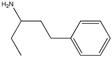 3-Amino-1-phenylpentane Struktur