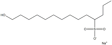 14-Hydroxytetradecane-4-sulfonic acid sodium salt Struktur