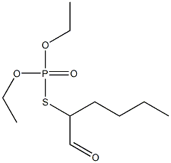 Thiophosphoric acid O,O-diethyl S-(1-oxohexan-2-yl) ester Struktur