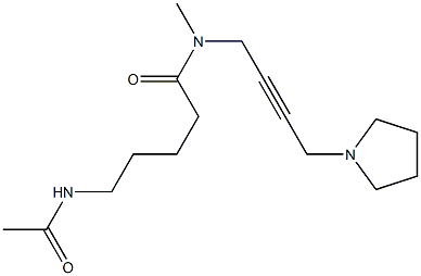 N-Methyl-N-[4-(1-pyrrolidinyl)-2-butynyl]-5-(acetylamino)pentanamide Struktur